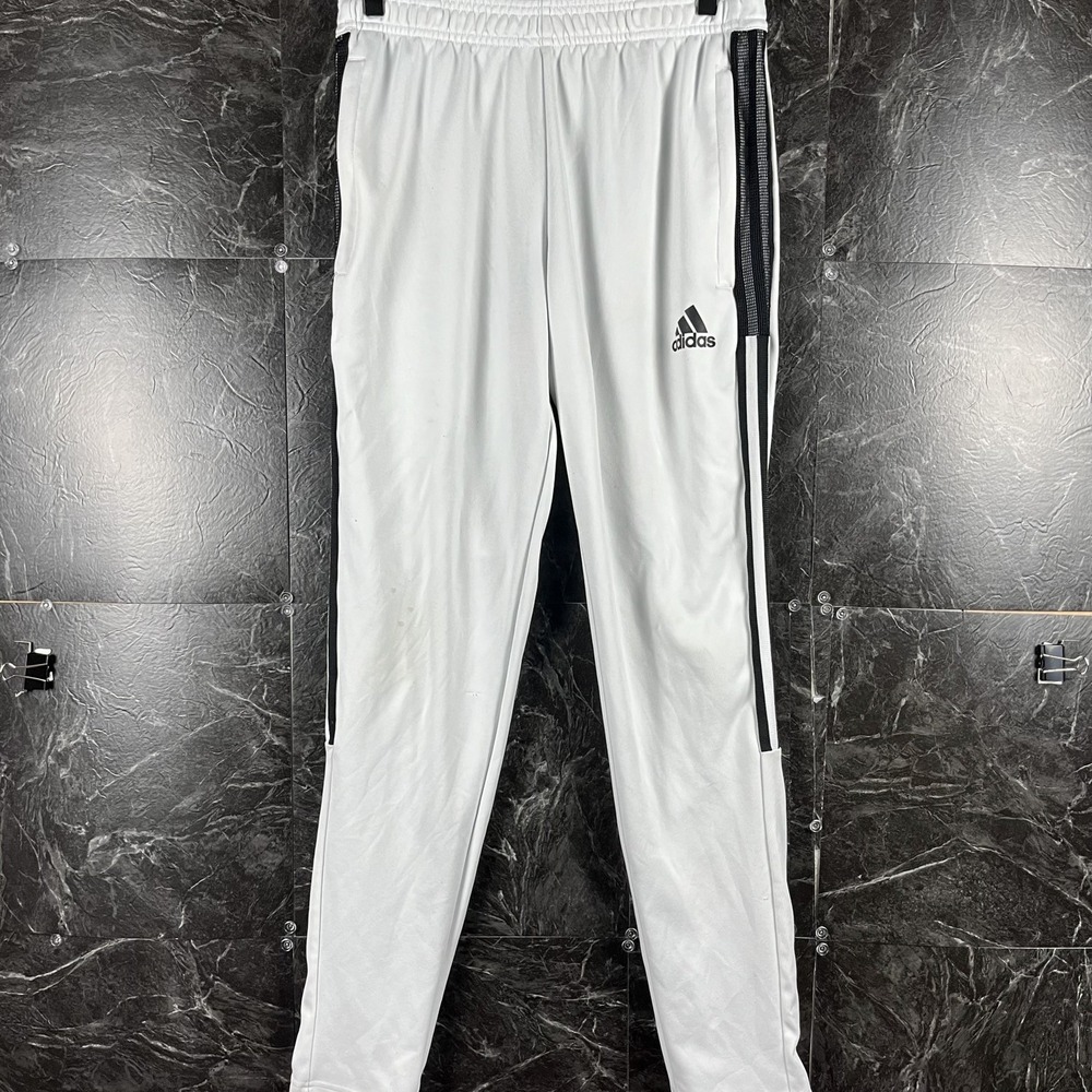 Adidas Men's White AEROREADY Track Pants Medium -Flaws